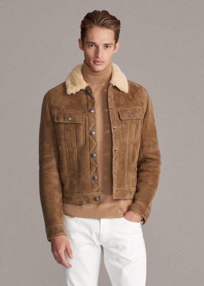 Men's Ralph Lauren Clifton Shearling Jackets | 645192AYB